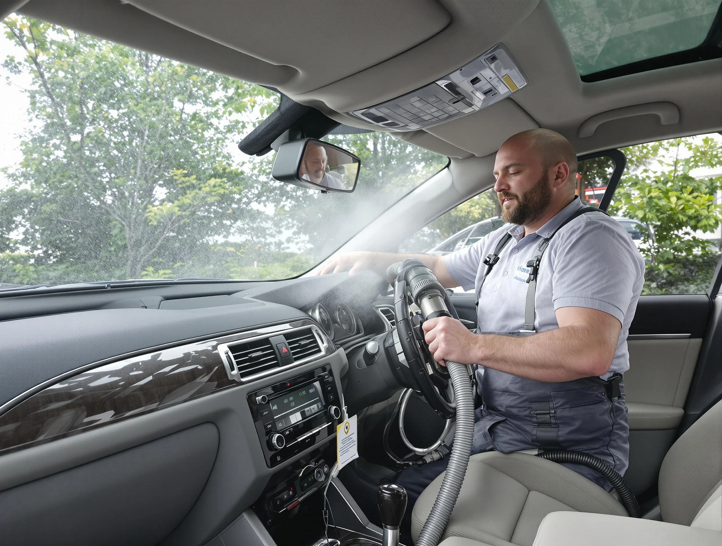 Fairfield Plantation Air Duct Cleaning specialist performing professional car duct cleaning in Fairfield Plantation